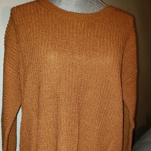 Rusty pumpkin color Forever 21 sweater.